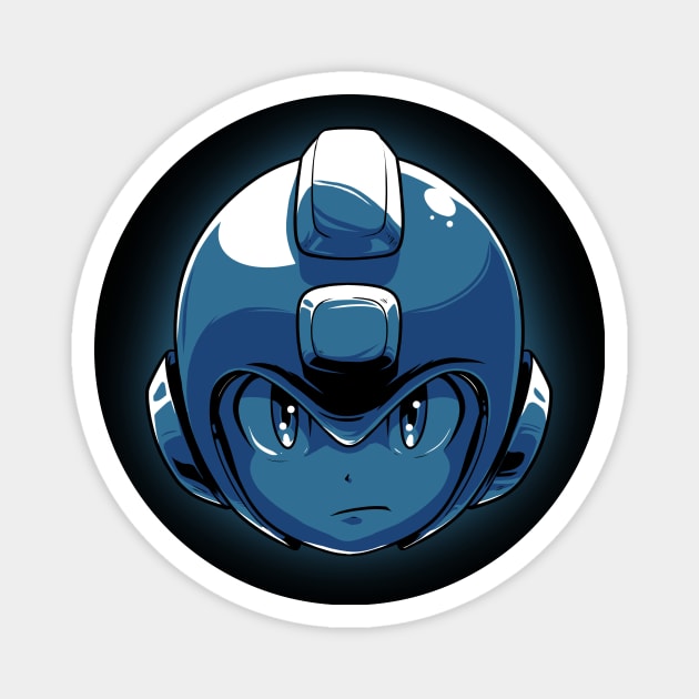 Megaman Head Magnet by felipebatista